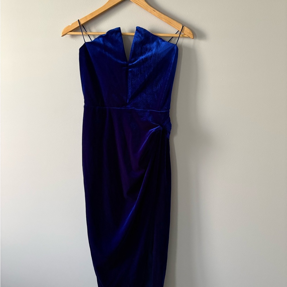 Akira Chicago Blue Velvet Cocktail Dress